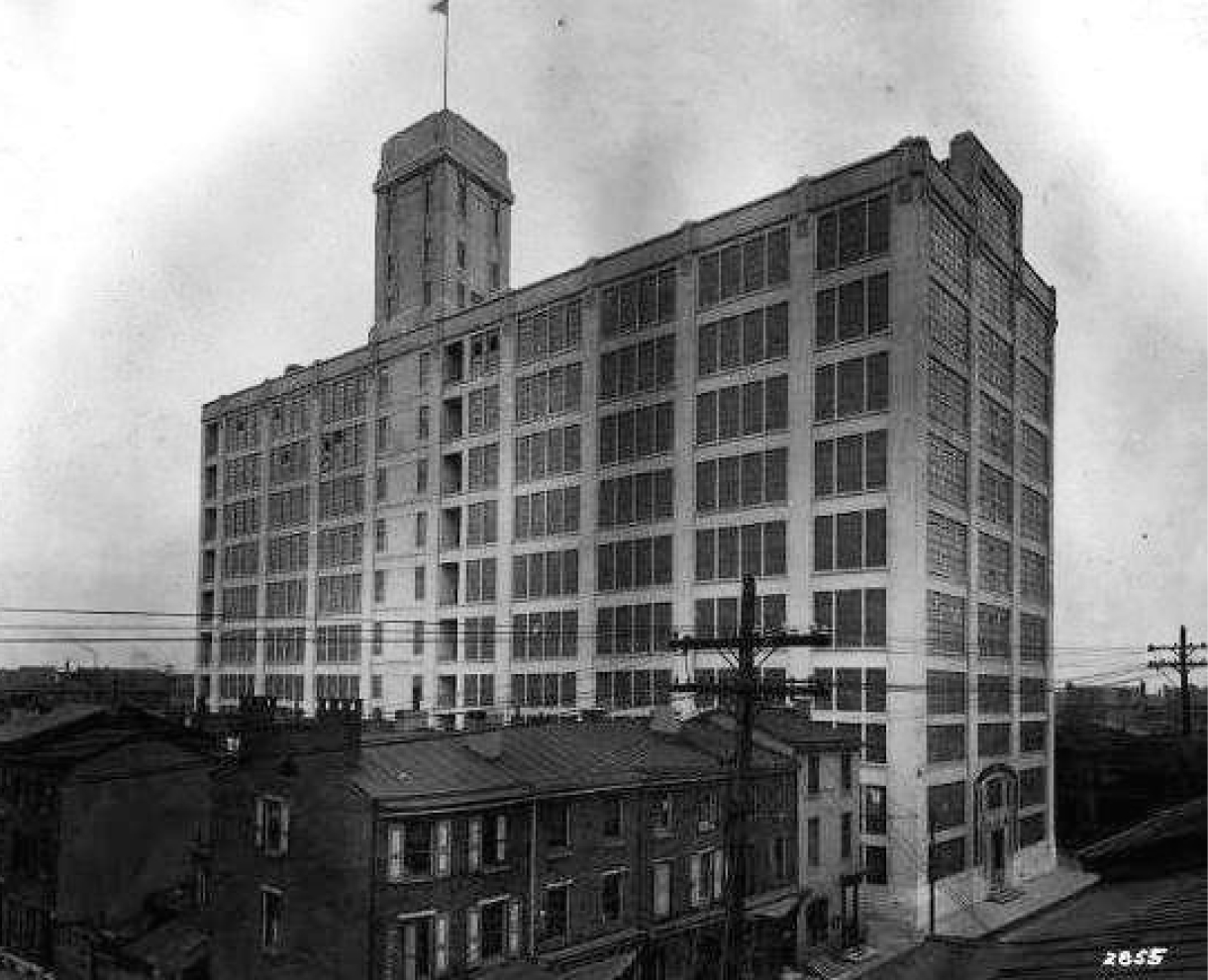 Poplar building exterior-historical image