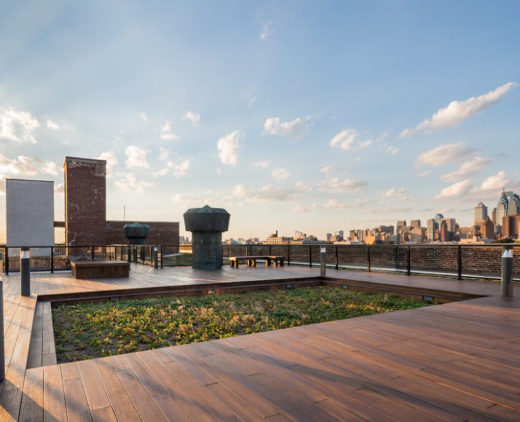 Warton Street Lofts rooftop with daylight