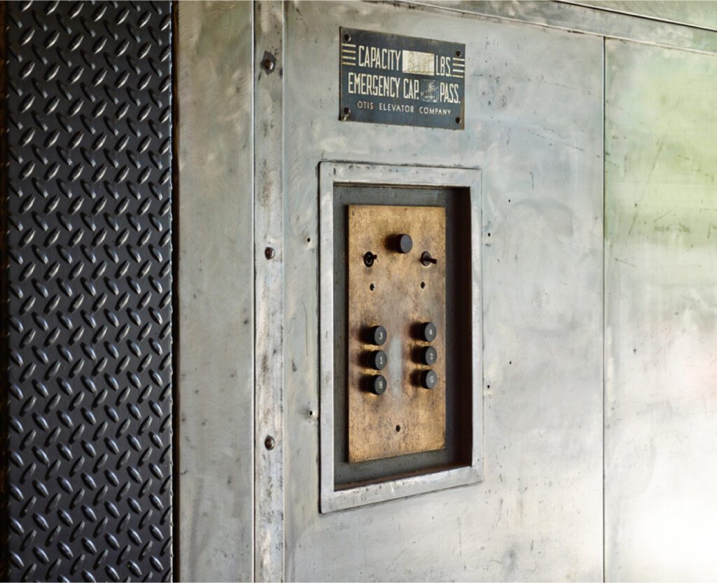 Chamber Lofts elevator button