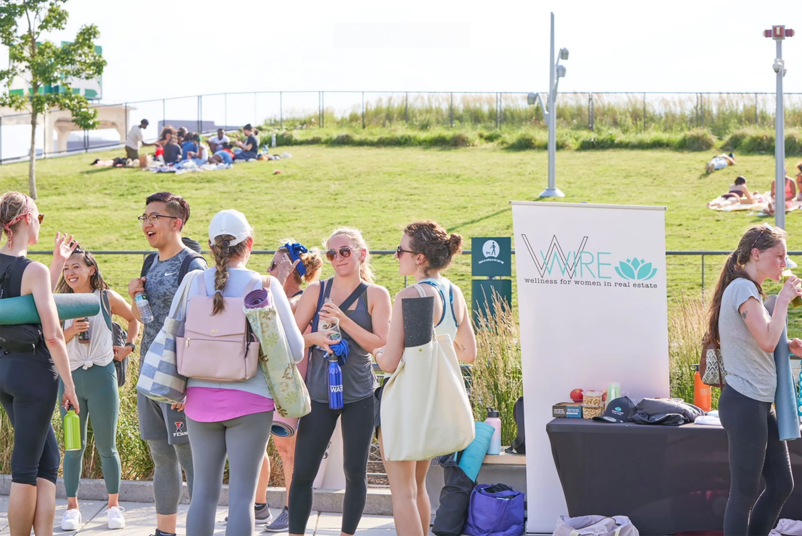 Attendees at WWIRE Yoga Event