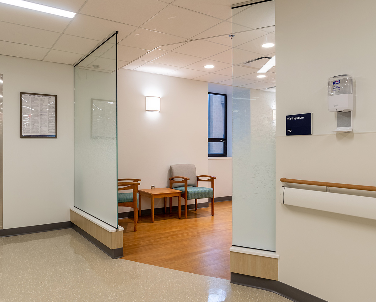 entrance to the labor and delivery unit waiting room